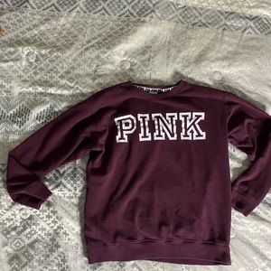 Pink crew neck sweatshirt